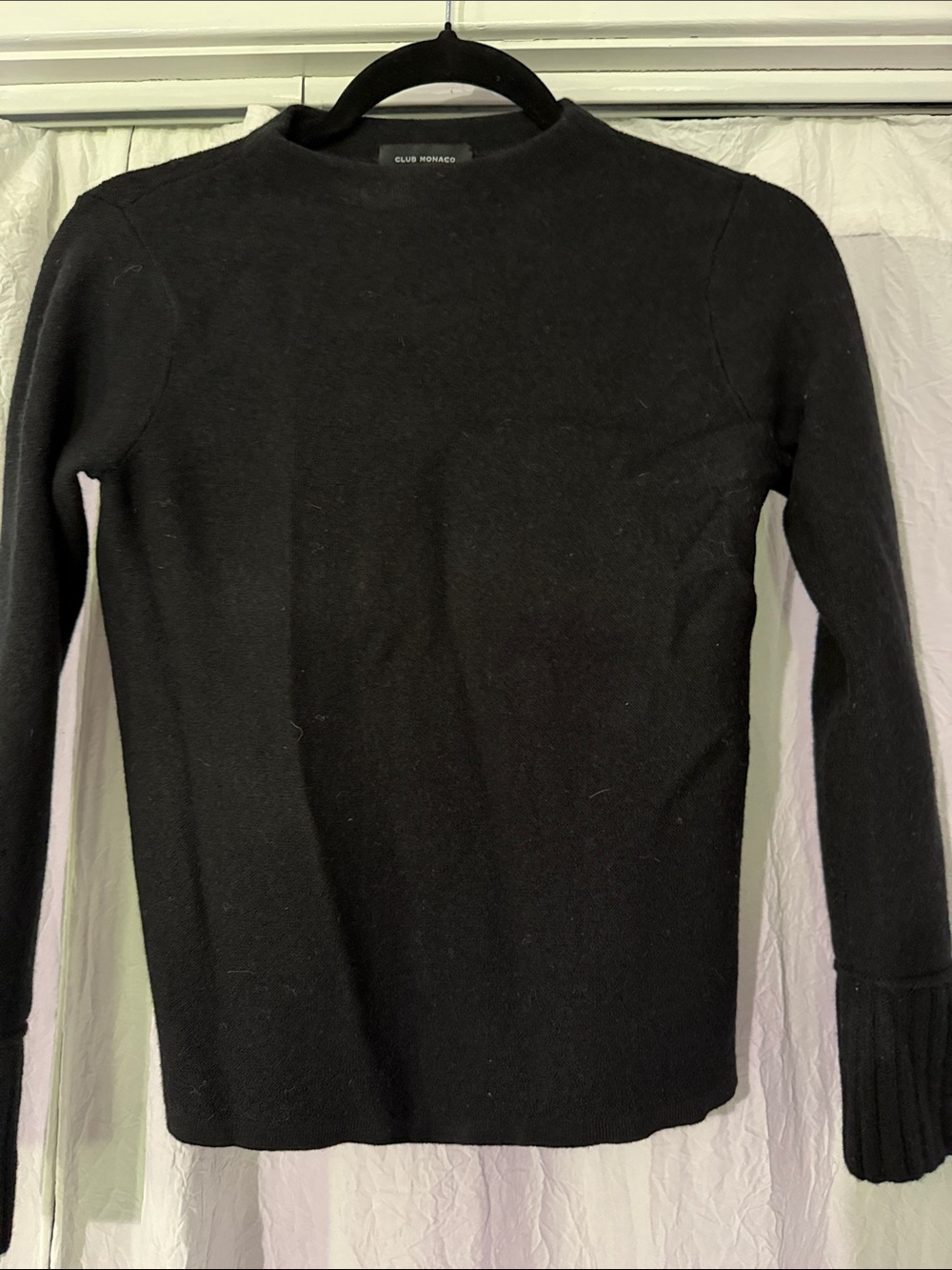 Club Monaco Black Crewneck Women's Sweater